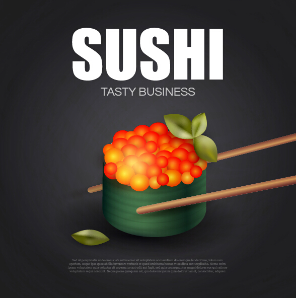 Sushi roll poster vintage vector 10 Sushi roll poster vintage vector 10