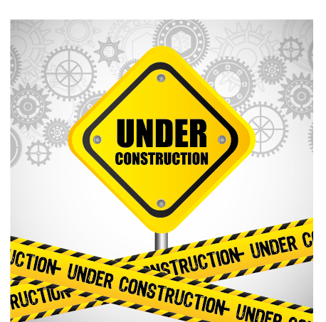 warning Under construction background 