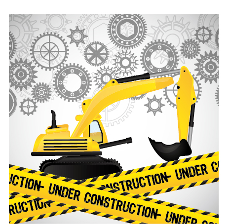 Under construction warning background vector set 14 Under construction warning background vector set 14
