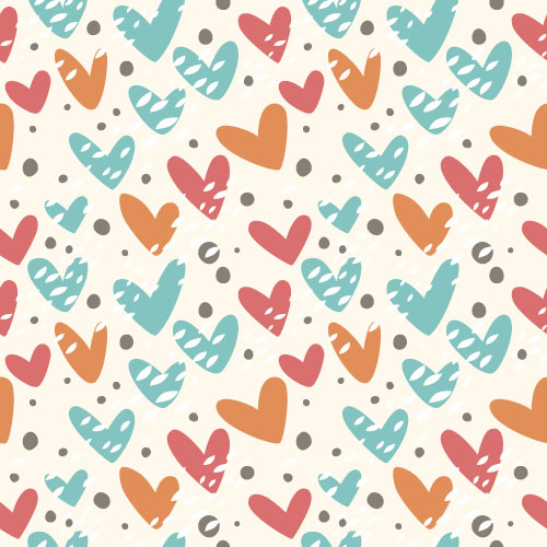 Valentines day heart seamless pattern vectors 08 Valentines day heart seamless pattern vectors 08