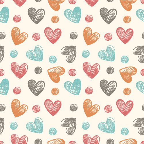 Valentines day heart seamless pattern vectors 11 Valentines day heart seamless pattern vectors 11