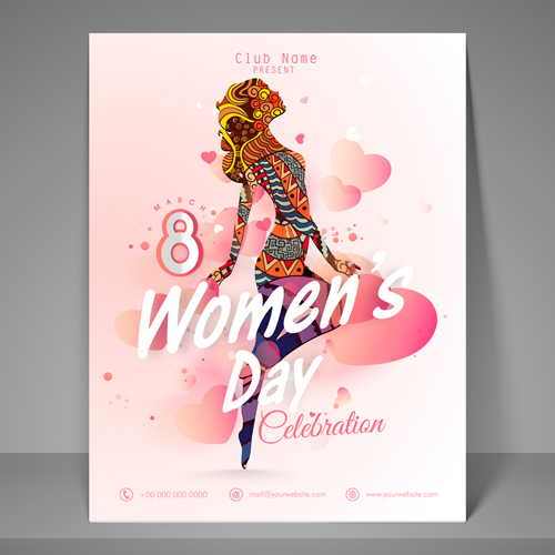 Vector poster 8 March womens day material Vector poster 8 March womens day material