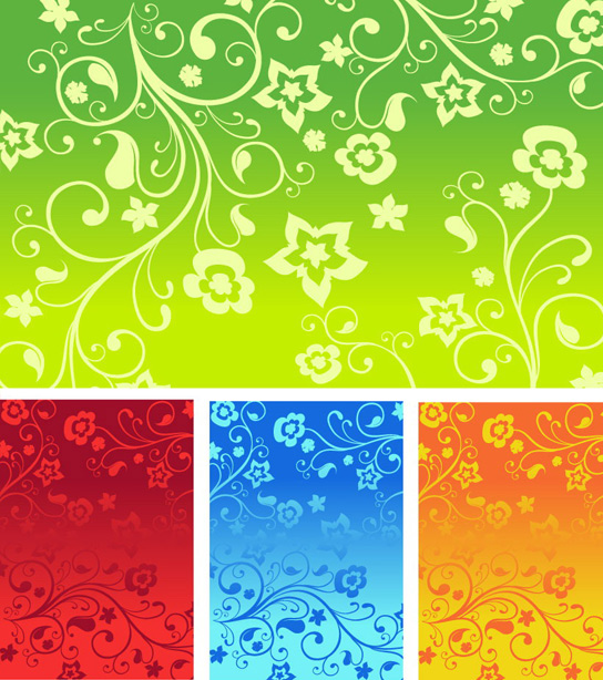 Flowers decorative pattern background vector art Flowers decorative pattern background vector art