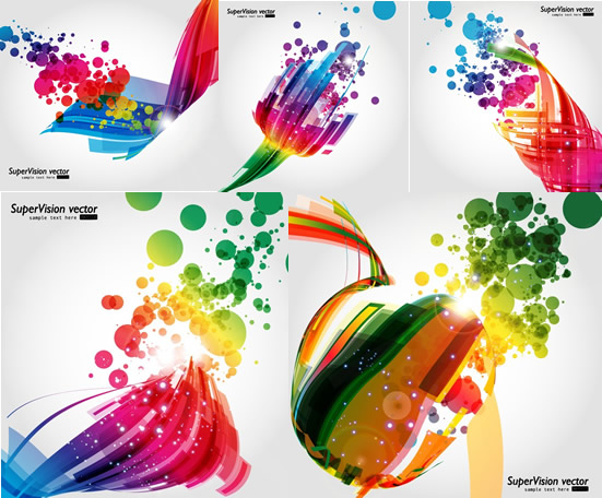 Dynamic light background design vector