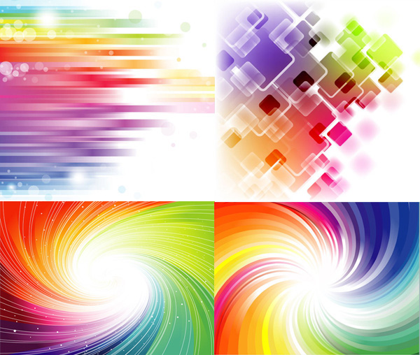Elements of gorgeous rainbow background vector Elements of gorgeous rainbow background vector