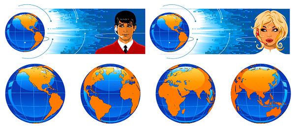 Earth science and Technology Service Vector Earth science and Technology Service Vector