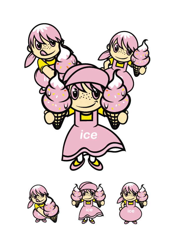 Ice girl Vector Ice girl Vector