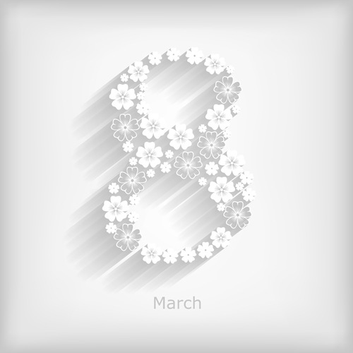 8 March womens day background set 02 vector 8 March womens day background set 02 vector