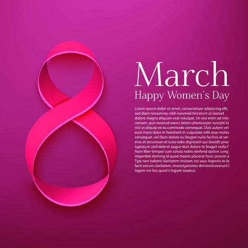 8 March womens day background set 07 vector 8 March womens day background set 07 vector
