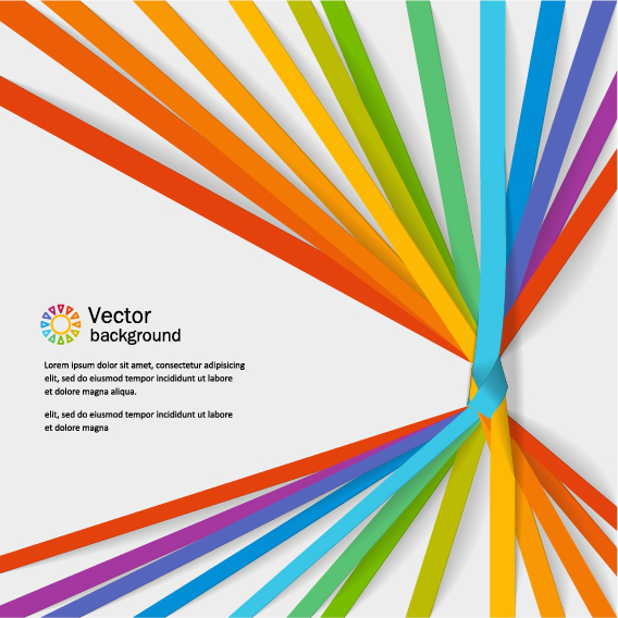Colored paper tapes vector background material 10