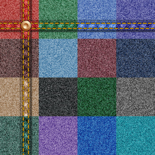 Denim fabric textured pattern vector 07 Denim fabric textured pattern vector 07
