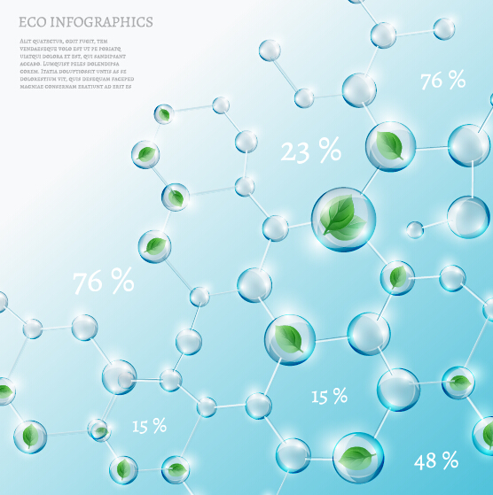 Eco Infographics with bubble vectors 10 Eco Infographics with bubble vectors 10