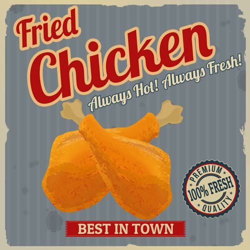 poster material Fried chicken 