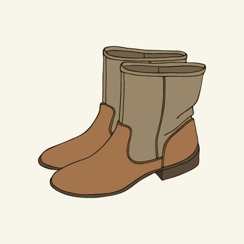 Hand drawn shoes illustration vector 03