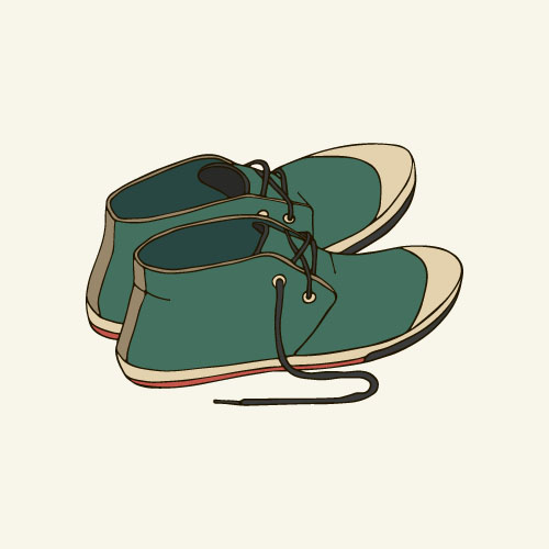Hand drawn shoes illustration vector 05 Hand drawn shoes illustration vector 05