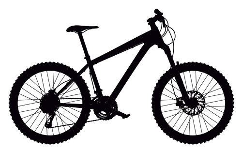 Mountain bike vector silhouetter 01 Mountain bike vector silhouetter 01