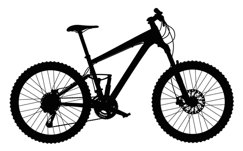 Mountain bike vector silhouetter 02 Mountain bike vector silhouetter 02