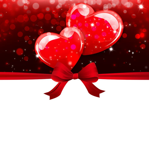 Red glass heart valendines day vector 01 Red glass heart valendines day vector 01