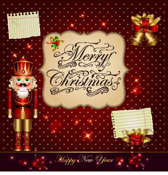 Shiny merry christmas vector greeting cards Shiny merry christmas vector greeting cards