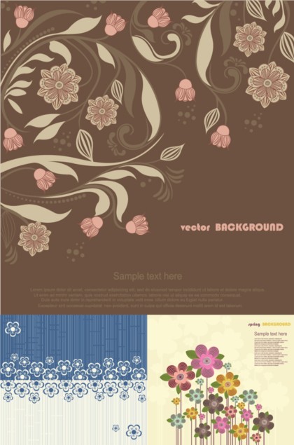 Simple flower background vector Simple flower background vector