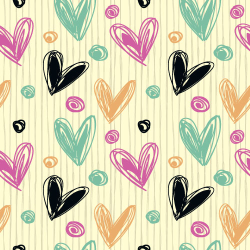 Valentines day heart seamless pattern vectors 05 Valentines day heart seamless pattern vectors 05