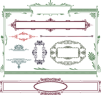 Vector decoration frame and borders illustration 02 Vector decoration frame and borders illustration 02