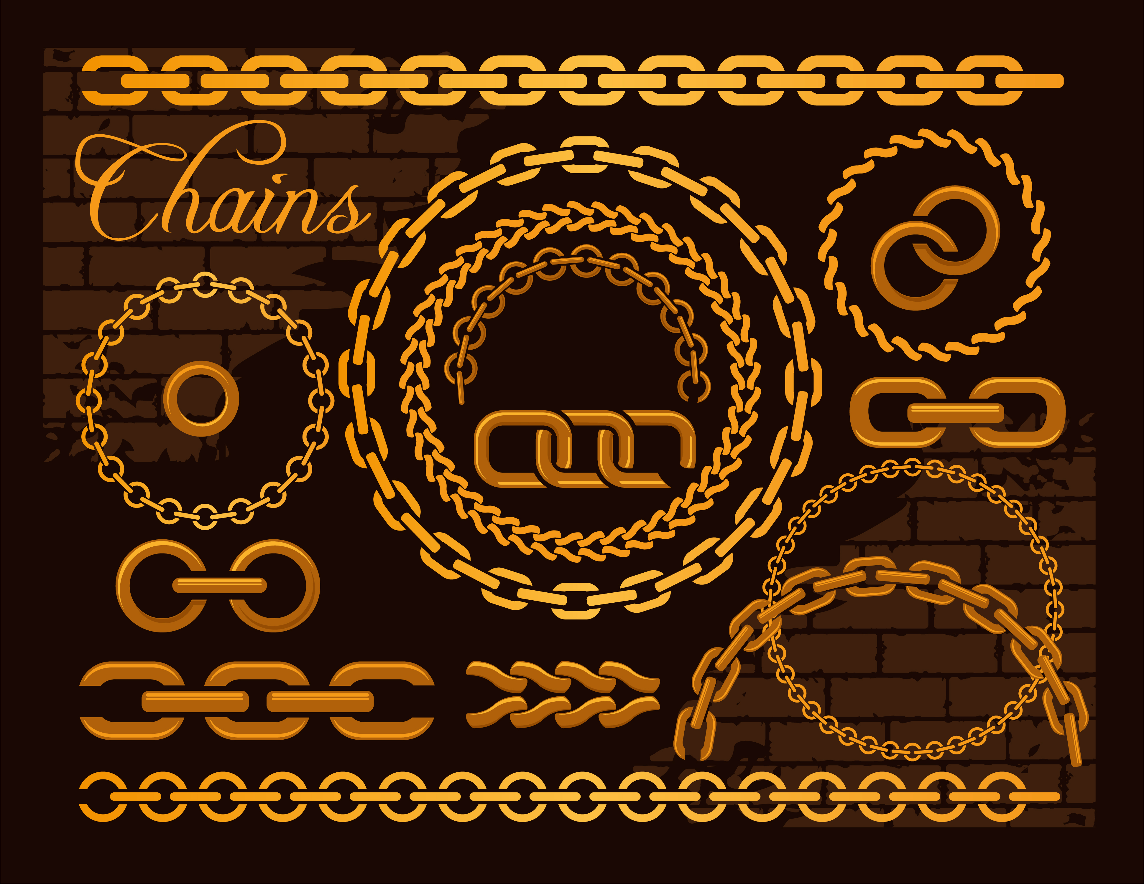illustration golden chains 