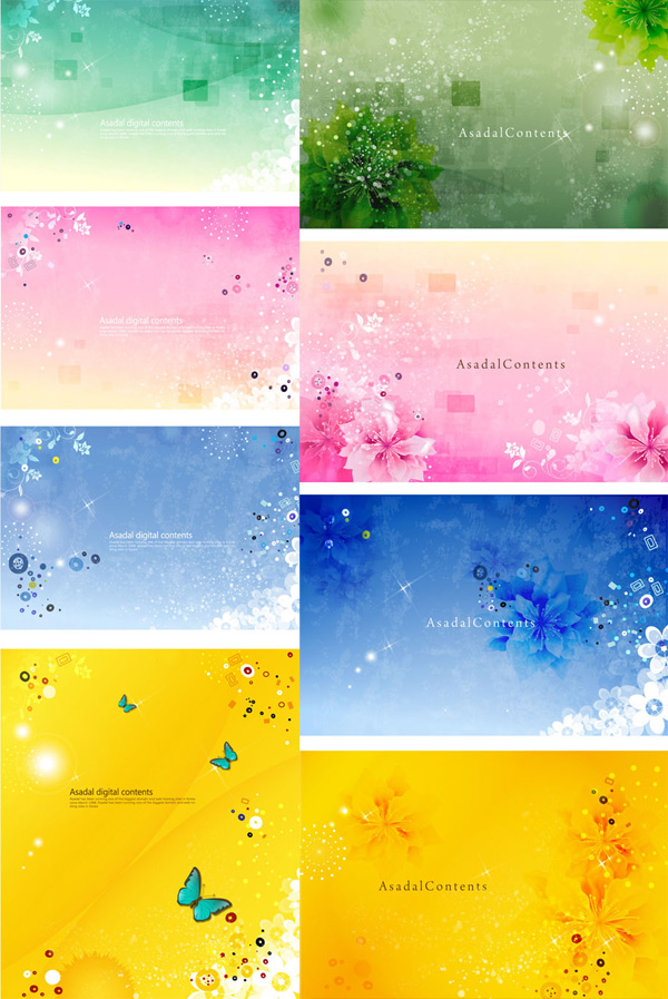 flower butterfly pattern background pictures 