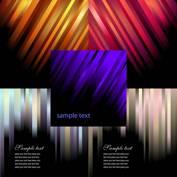 Colour stripe background vector material Colour stripe background vector material