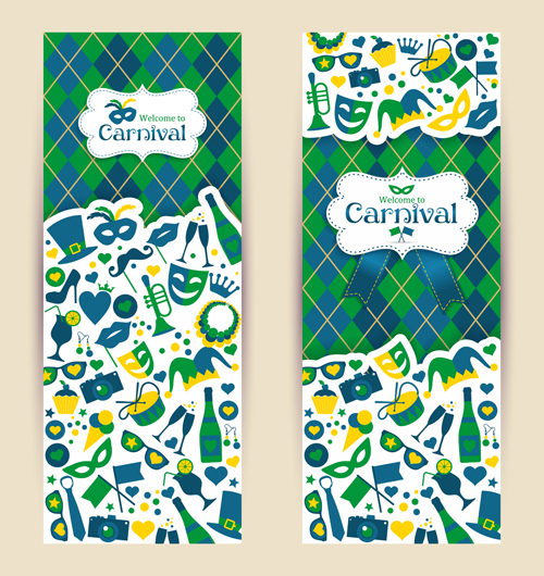 Brazil carnival vertical banner design vector Brazil carnival vertical banner design vector
