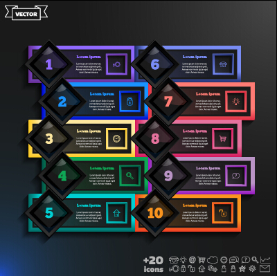 Dark infographic with diagram business template vector 13 Dark infographic with diagram business template vector 13