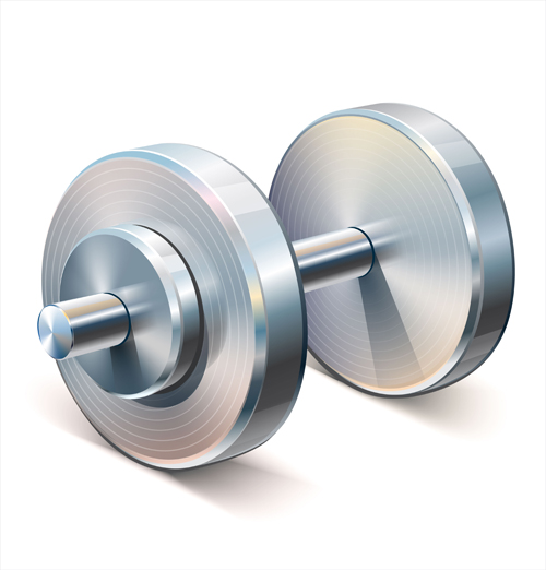 Dumbbell vector design illustration 02
