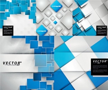 Fashion Square background vector set Fashion Square background vector set