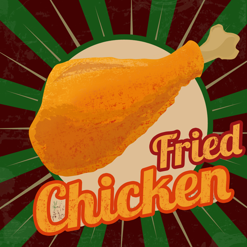 poster material Fried chicken  
