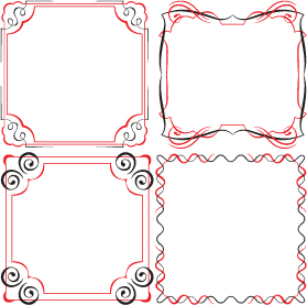 Set of simple hand drawn frame vectors 01 Set of simple hand drawn frame vectors 01
