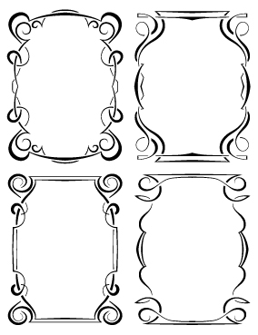 Set of simple hand drawn frame vectors 06 Set of simple hand drawn frame vectors 06