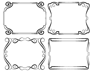 Set of simple hand drawn frame vectors 07 Set of simple hand drawn frame vectors 07