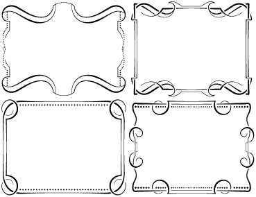 Set of simple hand drawn frame vectors 08