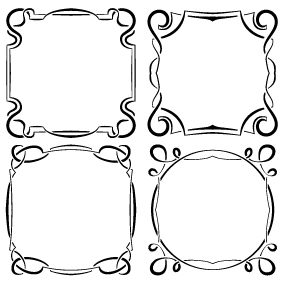 Set of simple hand drawn frame vectors 09 Set of simple hand drawn frame vectors 09