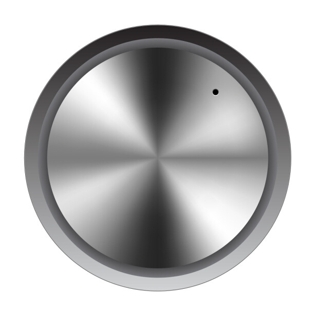 Silvery metal button 