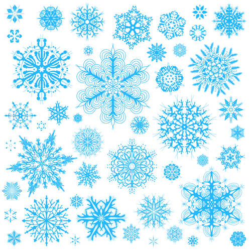 Different snowflakes pattern design vector set 02 Different snowflakes pattern design vector set 02