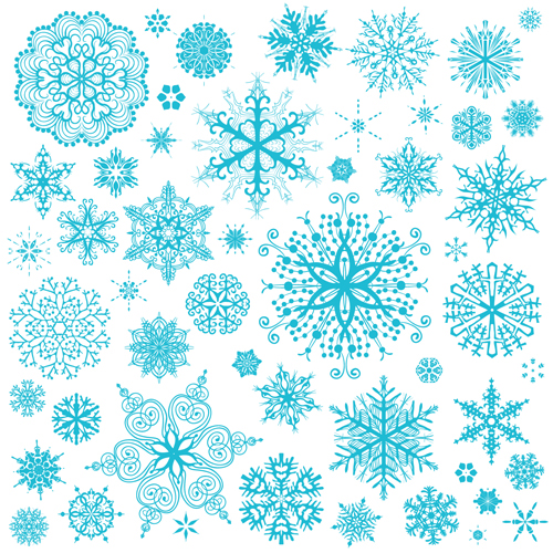 Different snowflakes pattern design vector set 05 Different snowflakes pattern design vector set 05