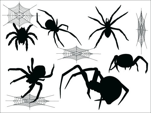 Spider vector silhouetter set 01 Spider vector silhouetter set 01