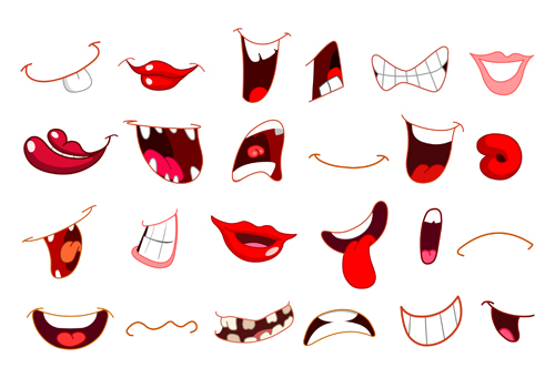 cartoon mouths funny vector cartoon mouths funny vector