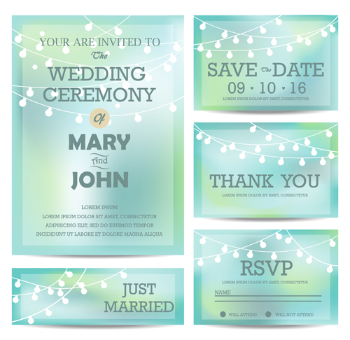 light bulb with wedding invitation card vector 02 light bulb with wedding invitation card vector 02