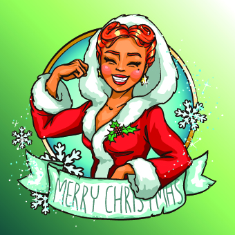 2014 Christmas Maiden design vector 01 2014 Christmas Maiden design vector 01