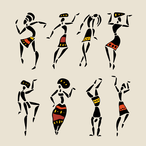 African dancers abstractr vector set 08 African dancers abstractr vector set 08