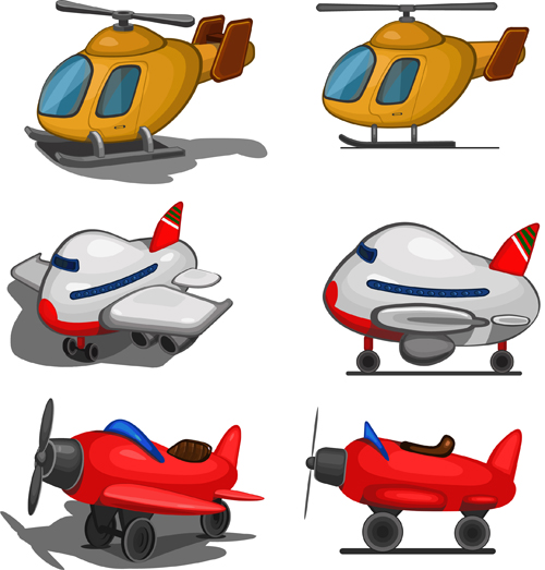 Aircraft cartoon vector material 01 Aircraft cartoon vector material 01