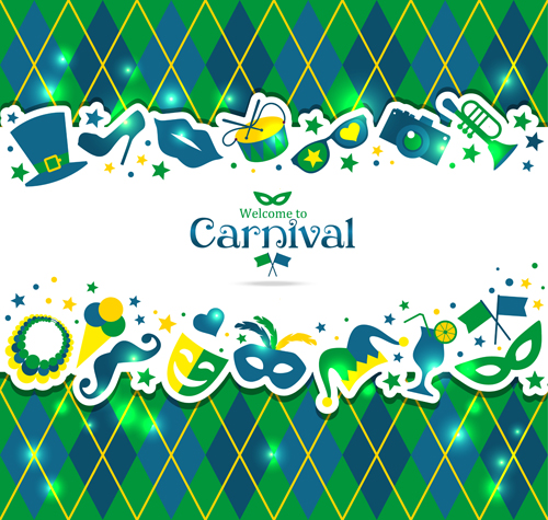 Brazil carnival creative background vector 01 Brazil carnival creative background vector 01