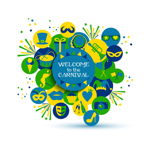 Brazil carnival creative background vector 03 Brazil carnival creative background vector 03